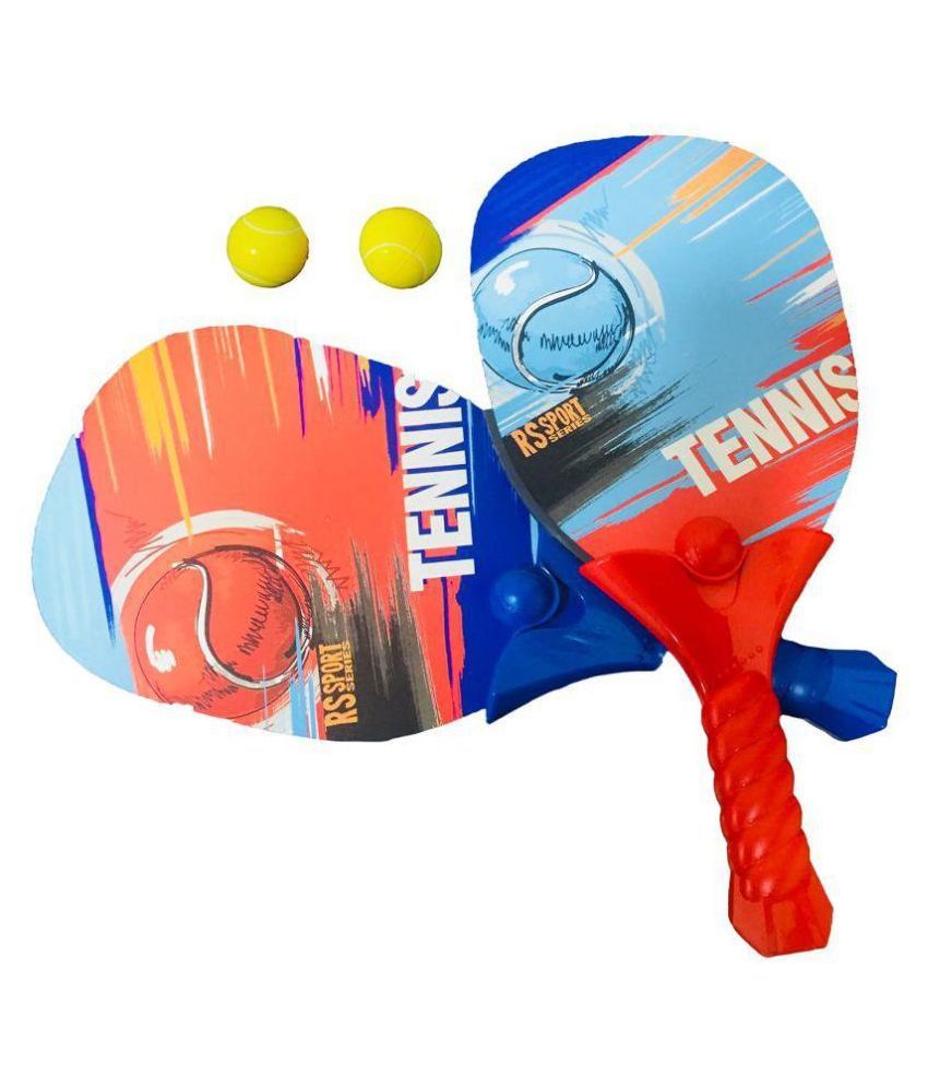 Tennis Play-Set with Outstanding 2 Multicolored Rackets and 2 Sponge ...