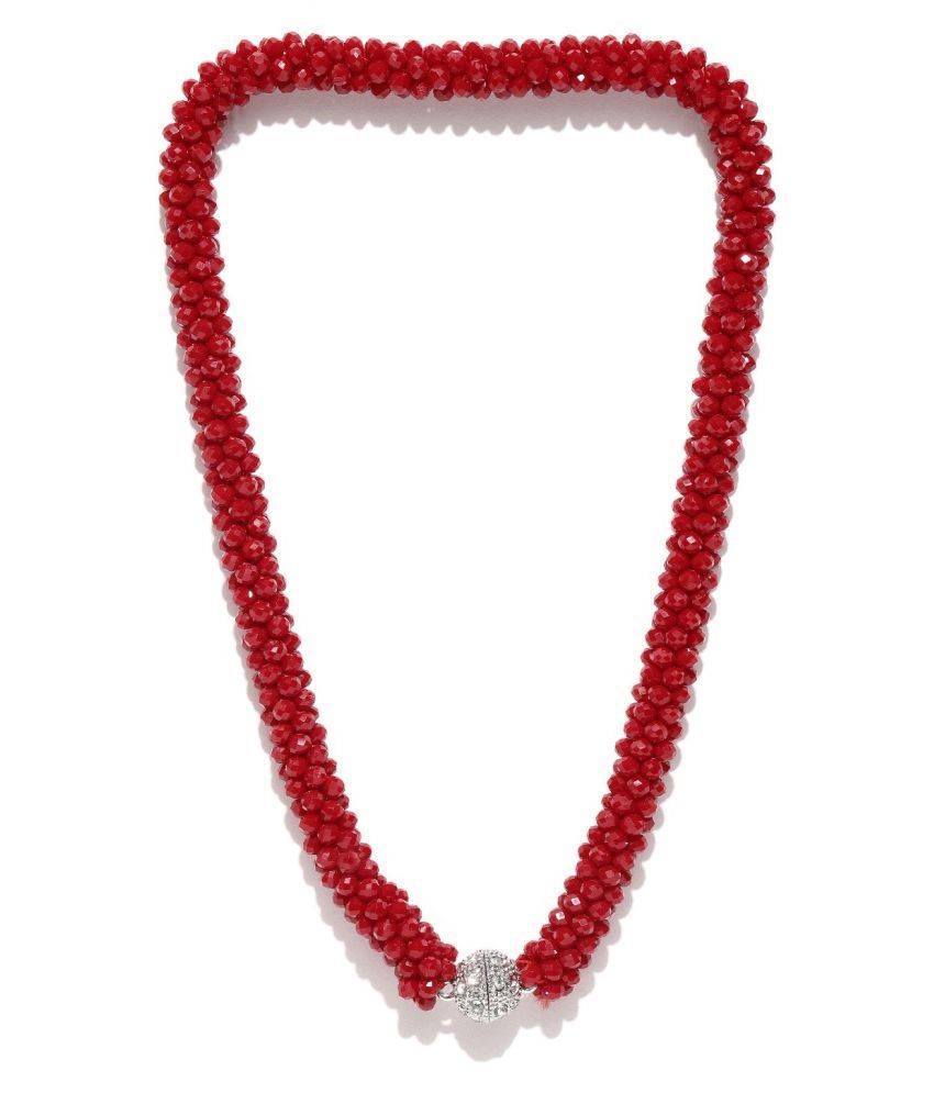     			PRITA Maroon Beaded Necklace