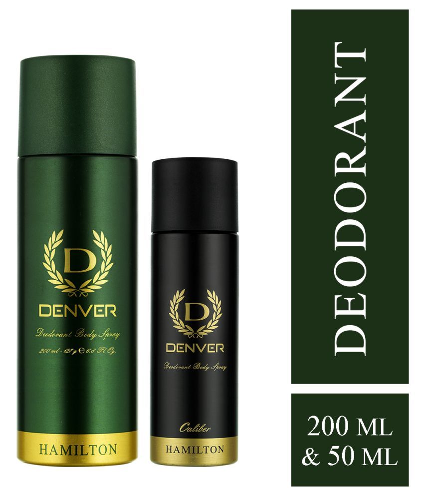     			Denver Hamilton Deo 200Ml & Caliber Nano Men Deo 50Ml (Pack Of 2)