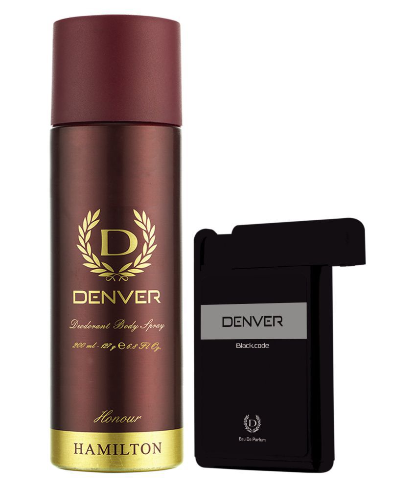     			Denver Honour & Black Code Pocket Perfume Combo Men Deodorant Spray 218 Ml