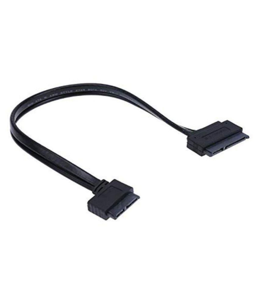 Eatech 0.25m SATA Cable 13 To 22 Pin Female for iMac 2.5 inch SSD HDD Black