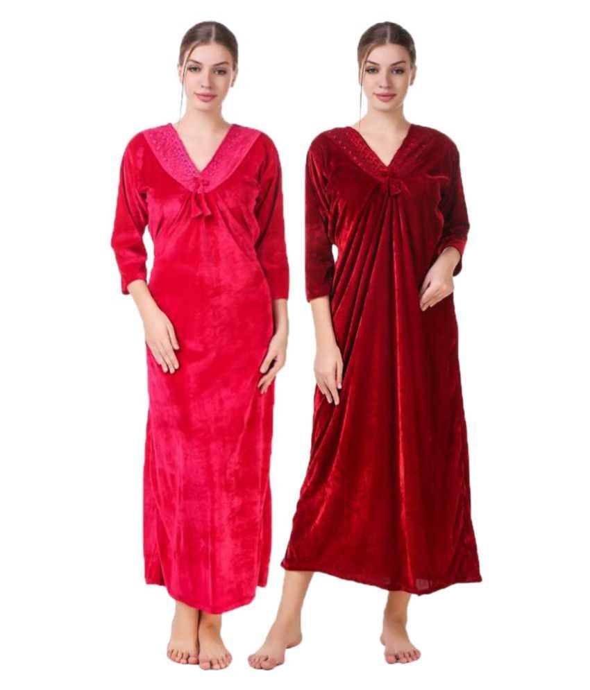 velvet nighty design