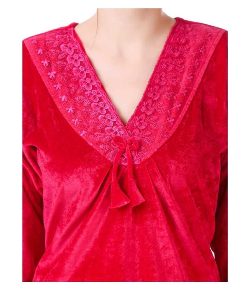 velvet nighty design
