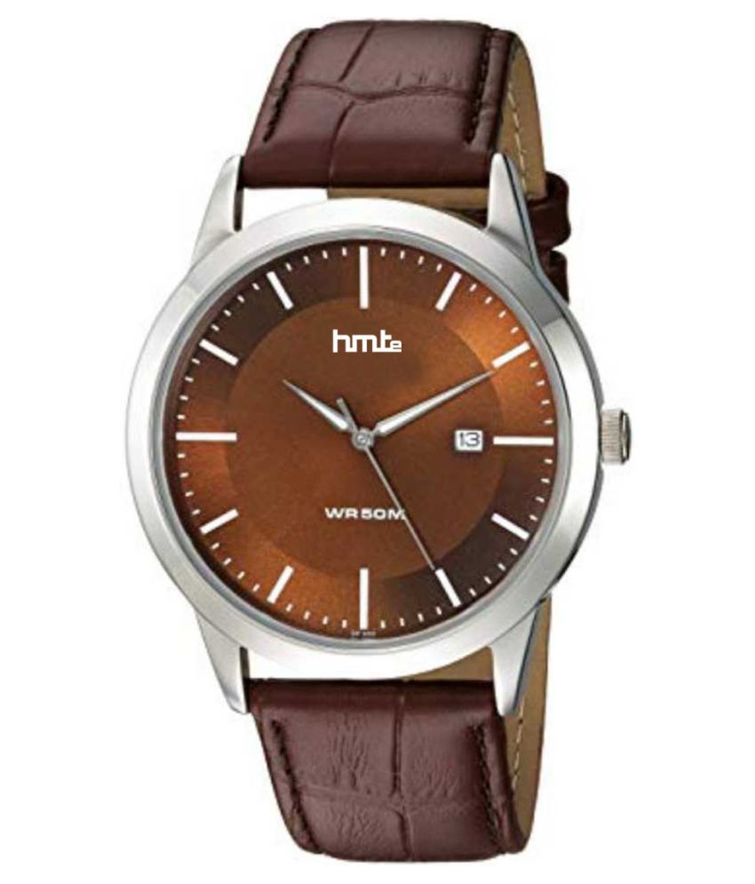     			HMTe M-8612 Leather Analog Men's Watch