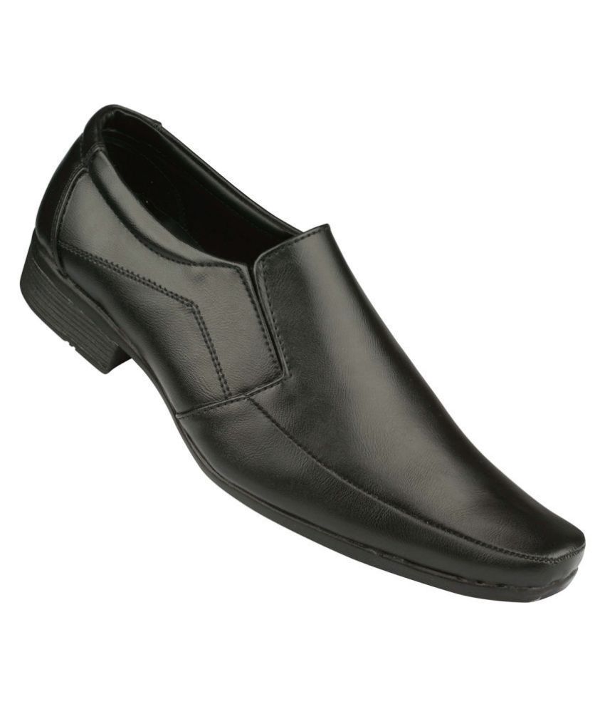 paragon max men's black formal shoes