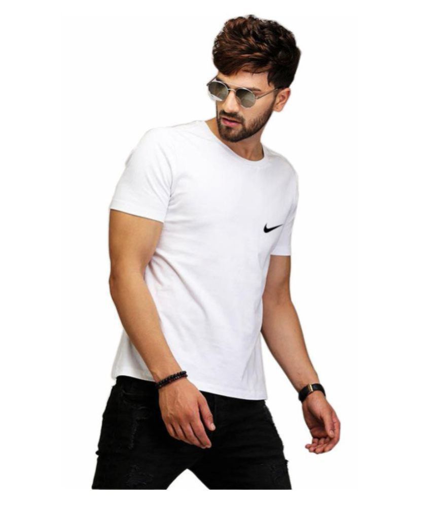Nike White Polyester TShirt Buy Nike White Polyester TShirt Online