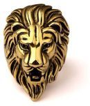 Karmaah Gold/Silver/Black Lion Ring High Quality Best Trending Latest Design For Men & Boys Biker Ring