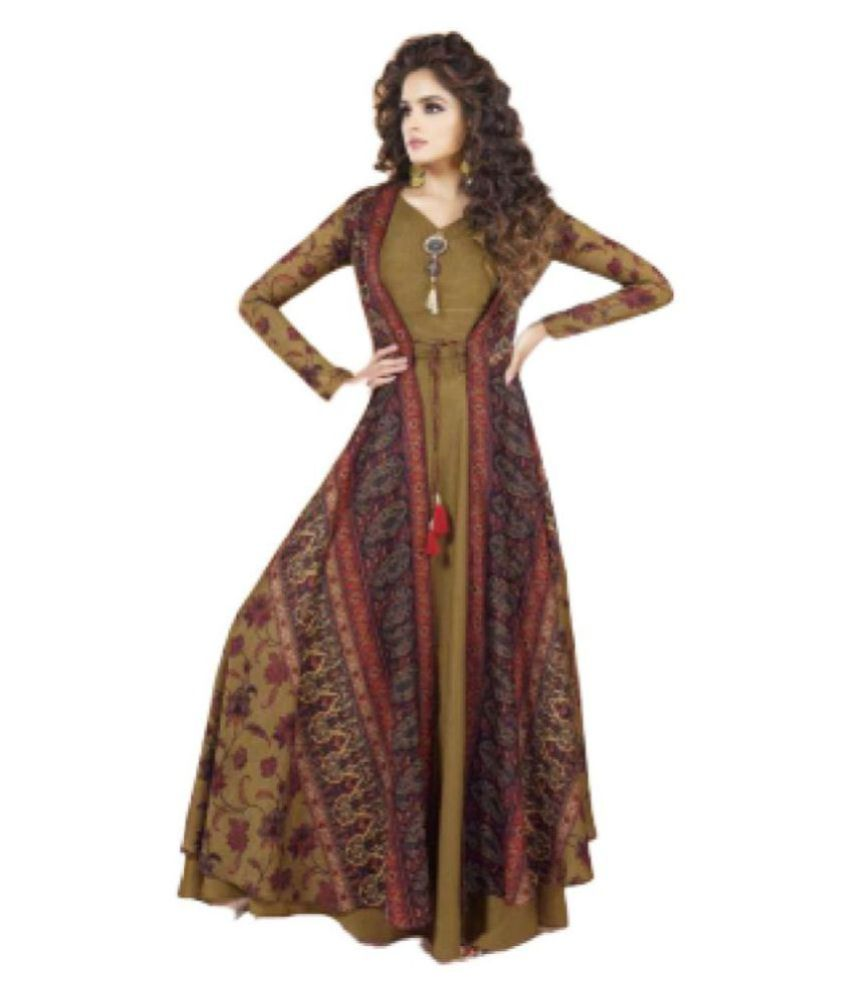 ethnic gown with long jacket