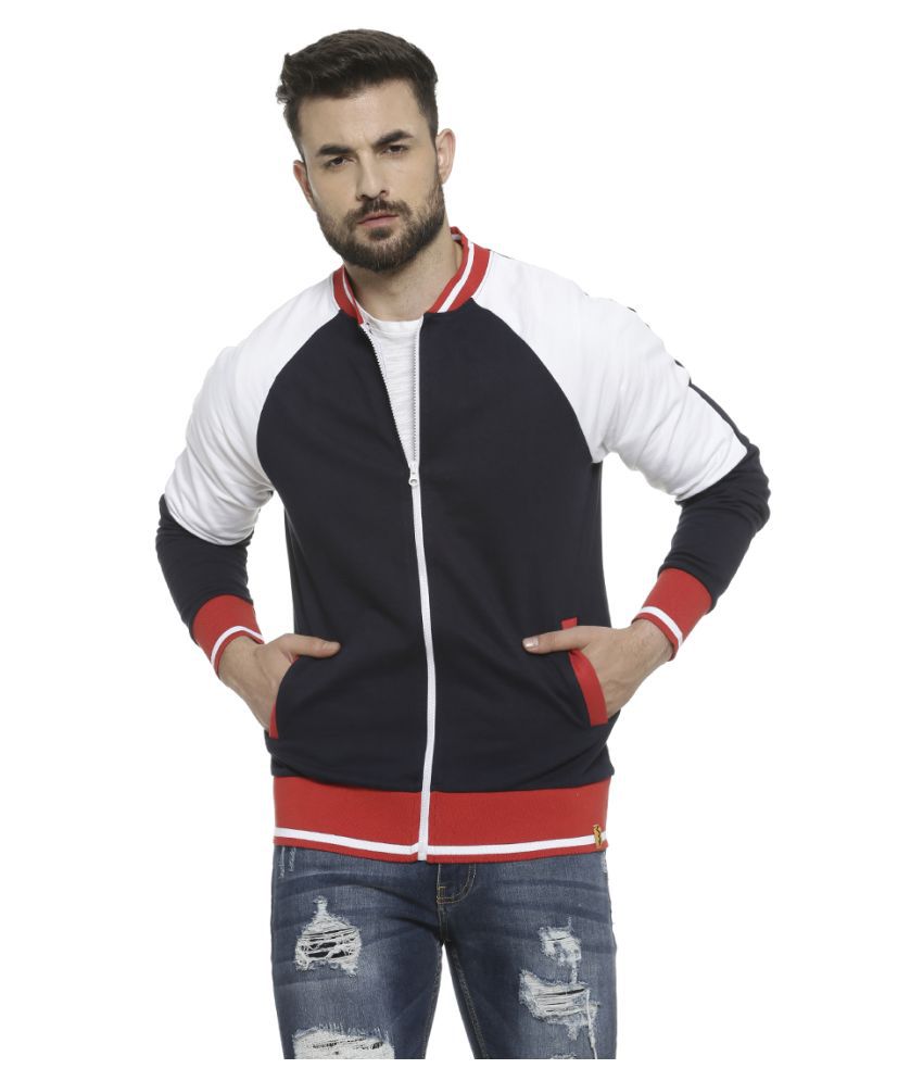     			Campus Sutra Blue Casual Jacket