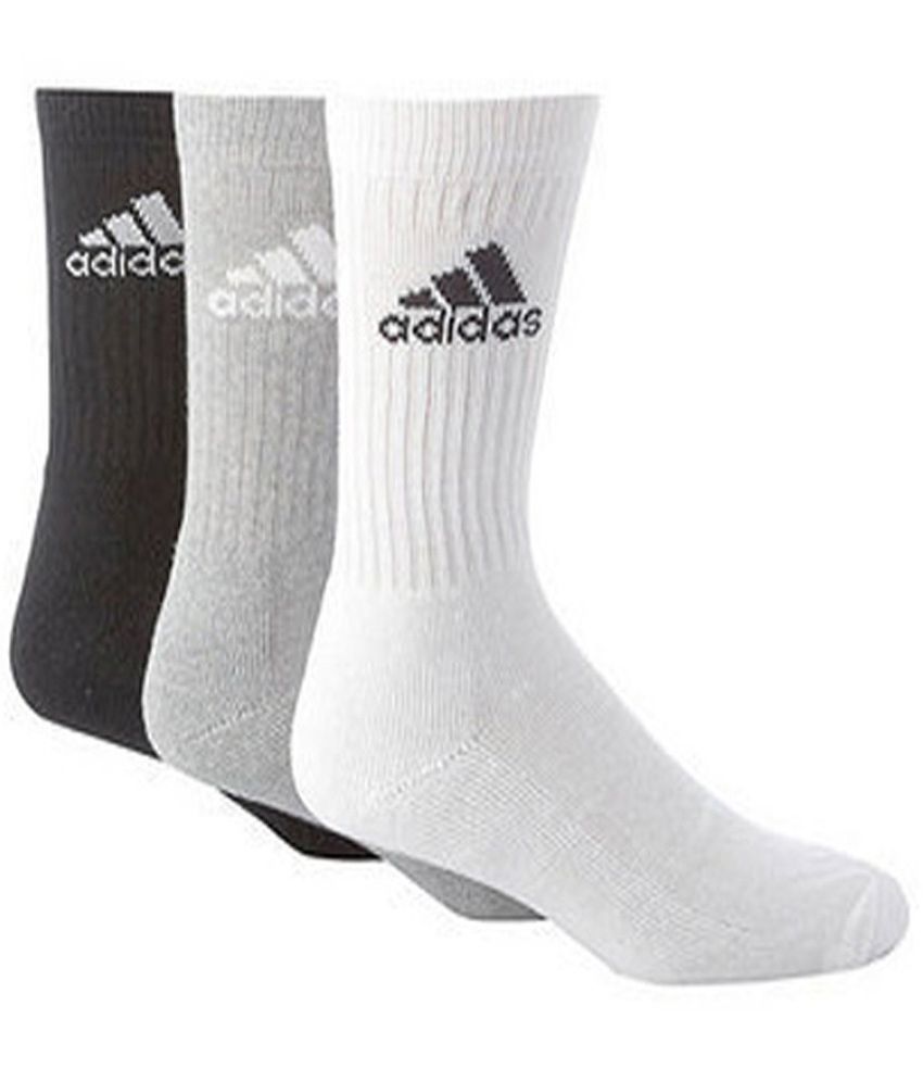 Adidas Multicolour Casual Full Length Socks For Men - 3 Pair Pack: Buy ...