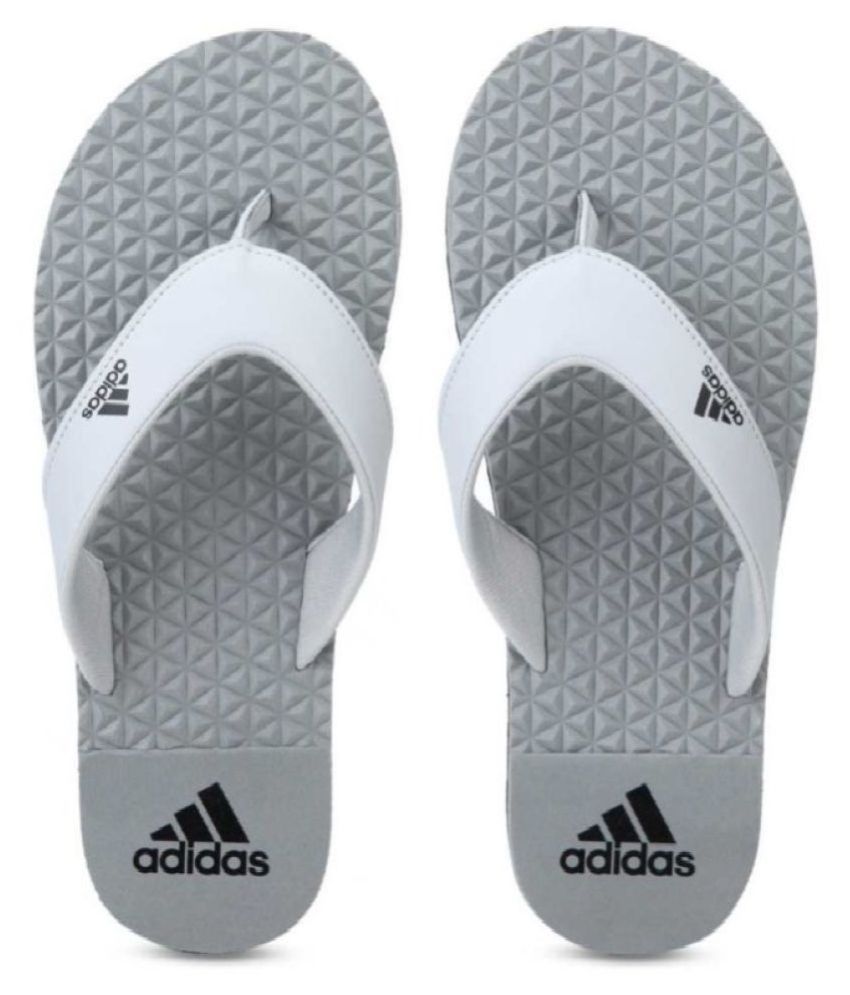 adidas gray daily slippers