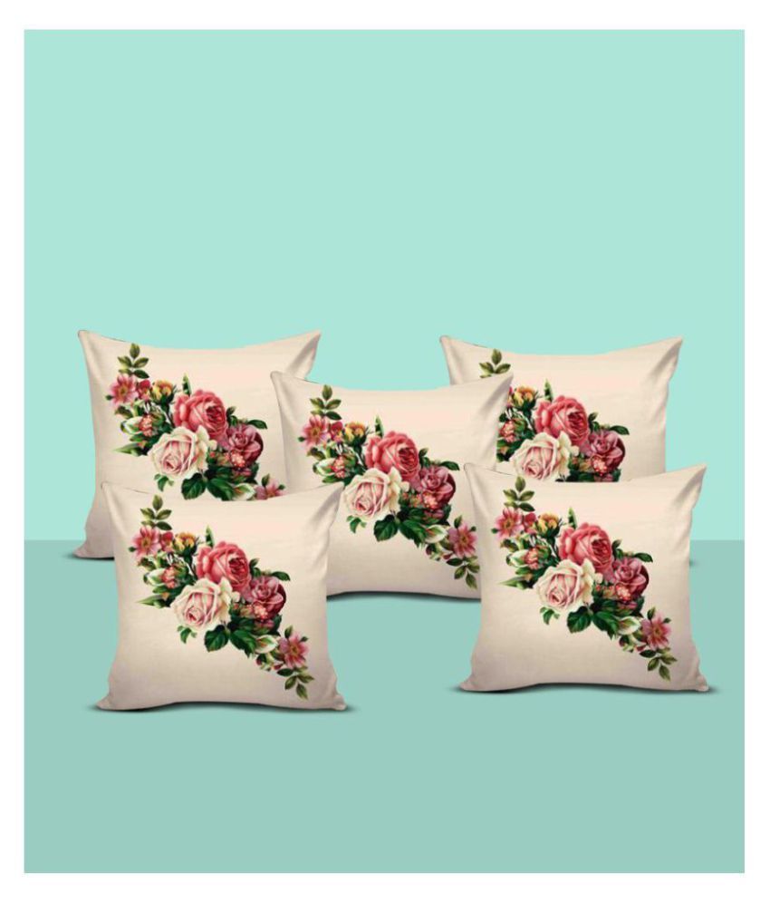 B7 Creations Set Of 5 Jute Cushion Covers 40x40 Cm 16x16 Buy