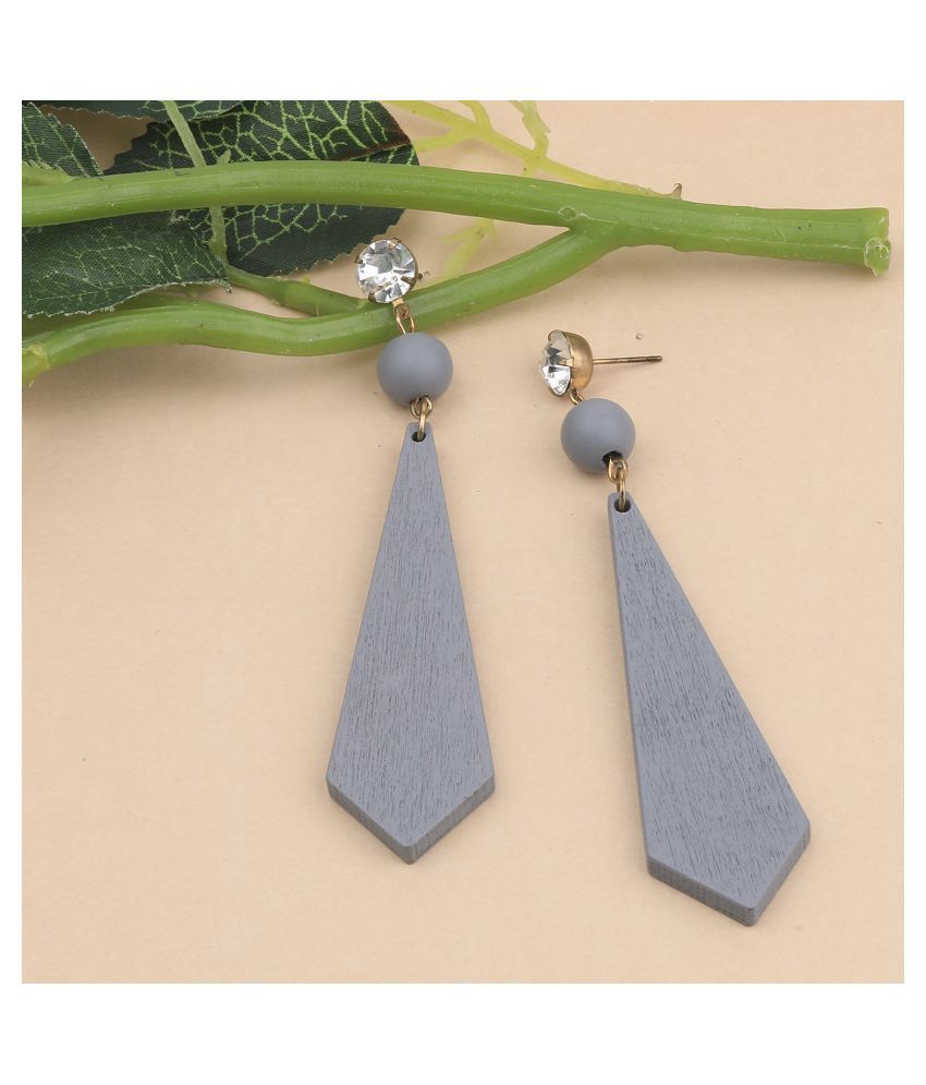     			SILVER SHINE Party Wear Natural  Wooden Earring for Perfect and Different Look For women