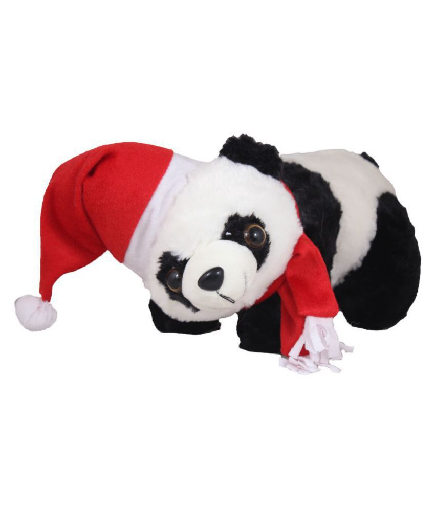     			Tickles Santa Claus Christmas Panda with Muffler Plush Animal Soft Toy Soft Stuffed for Kids Christmas Gift (Color: Black & White Size:26 cm)