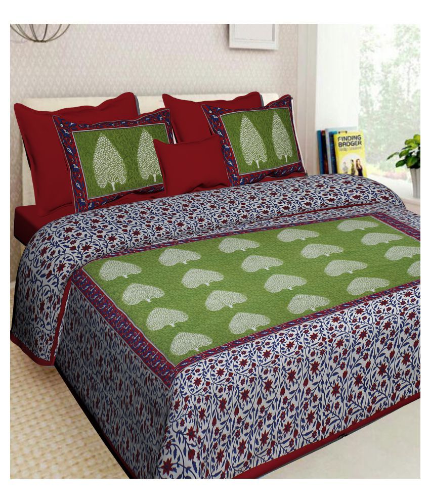 Jaipur Cotex Cotton Double Bedsheet with 2 Pillow Covers Buy Jaipur