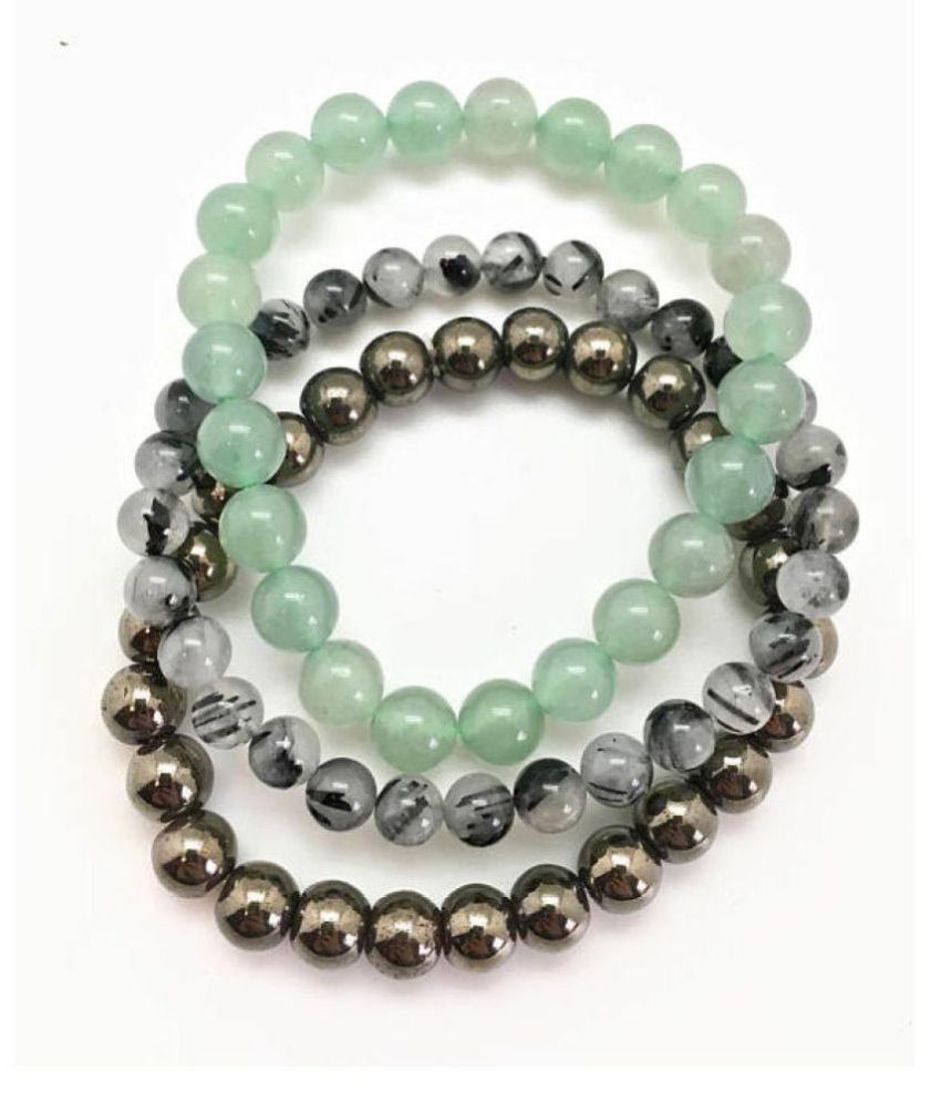 Good Luck & Prosperity Elastic Bracelet Set healing crystals and