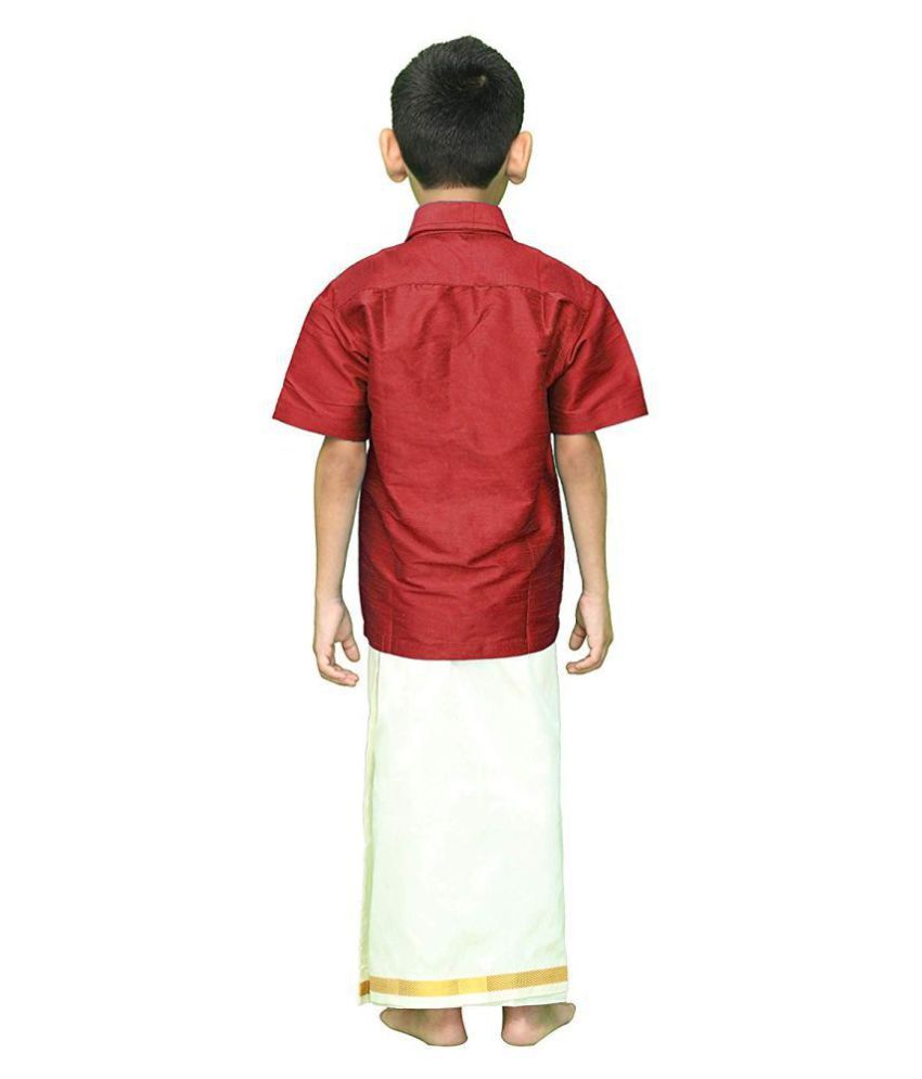 Hafsa Silk Cotton Shirt And Dhoti Set For Kids Boys Hip Closure Dhoties Pack Of 1 Buy Hafsa Silk Cotton Shirt And Dhoti Set For Kids Boys Hip Closure Dhoties Pack Of 1