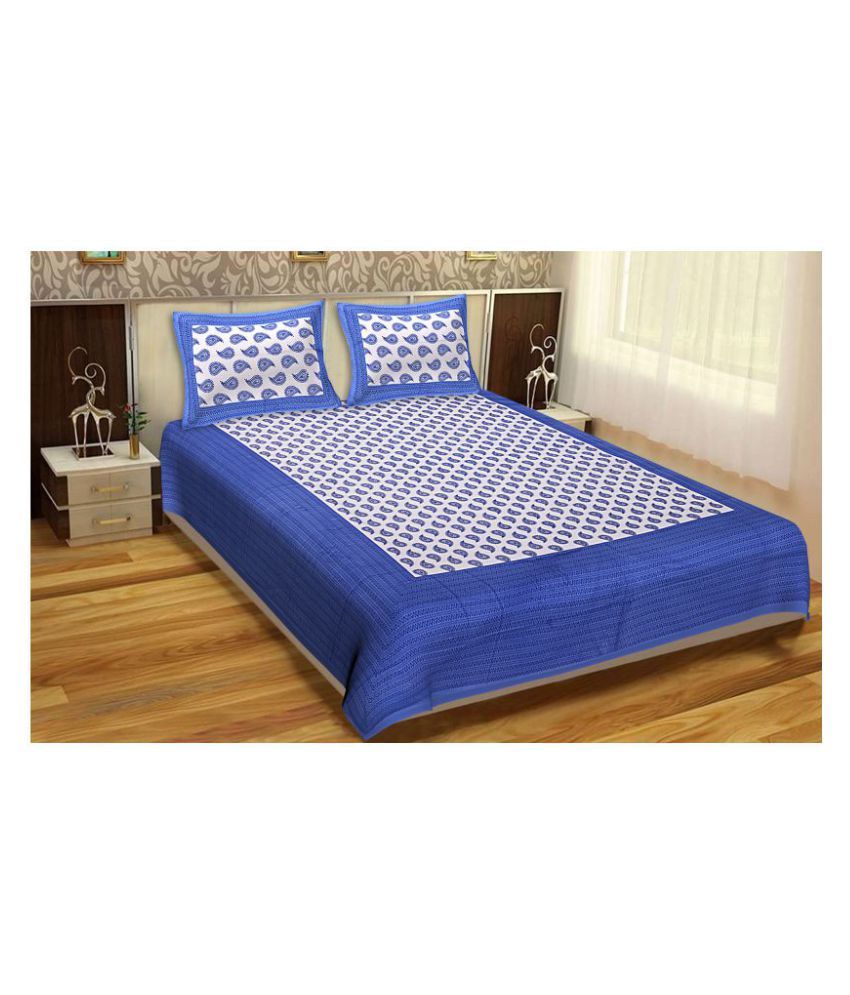 Jaipur Cotex Cotton Double Bedsheet with 2 Pillow Covers Buy Jaipur