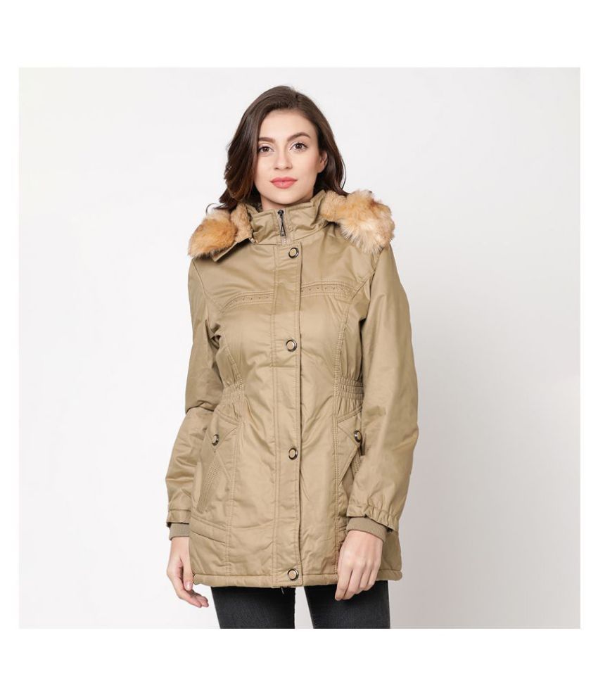 Buy V2 Cotton Blend Khaki Parka Jackets Online at Best Prices in India ...