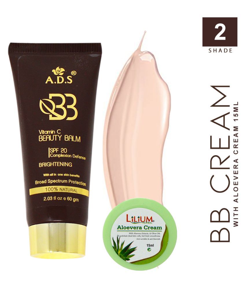     			ADS Vitamin C Brightning BB Cream-A1674-2 BB Cream &Aloevera Cream Medium SPF 20 60 g