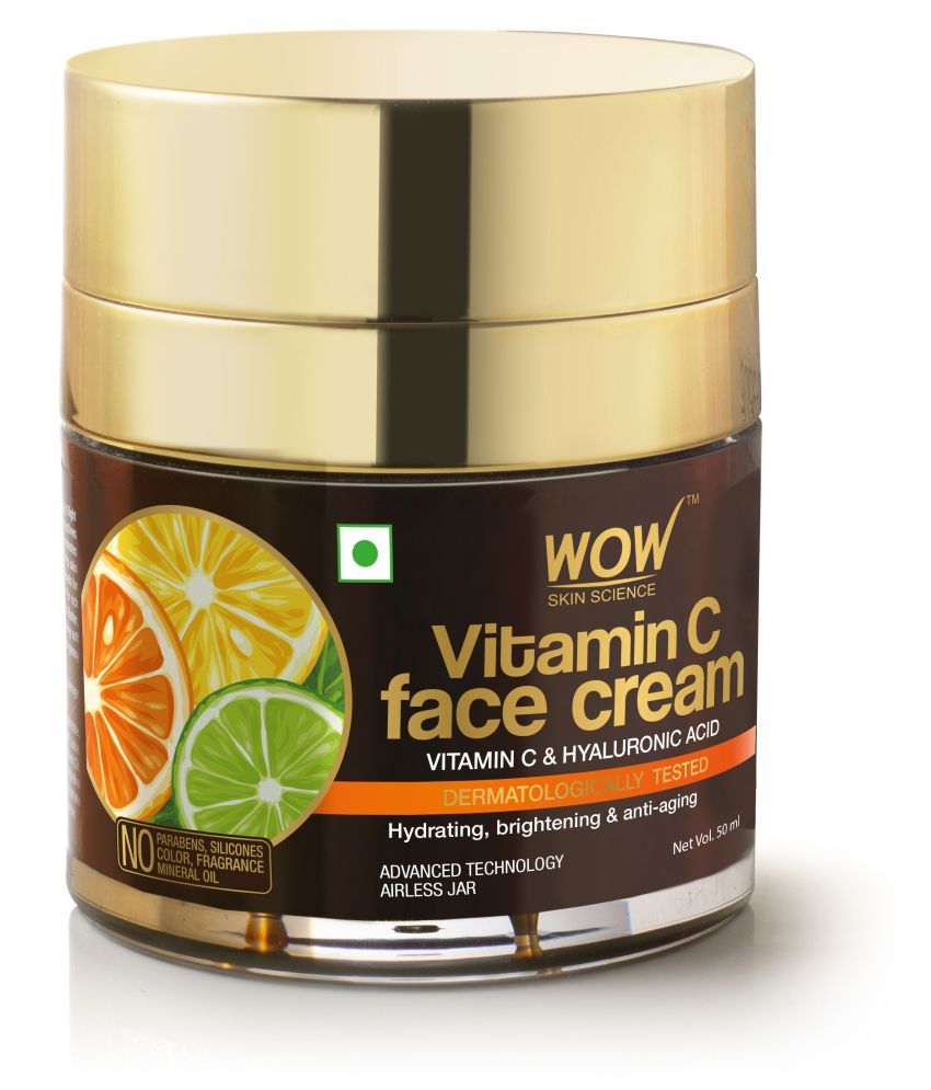 WOW Skin Science Vitamin C Face Cream Oil Free, Quick Absorbing For