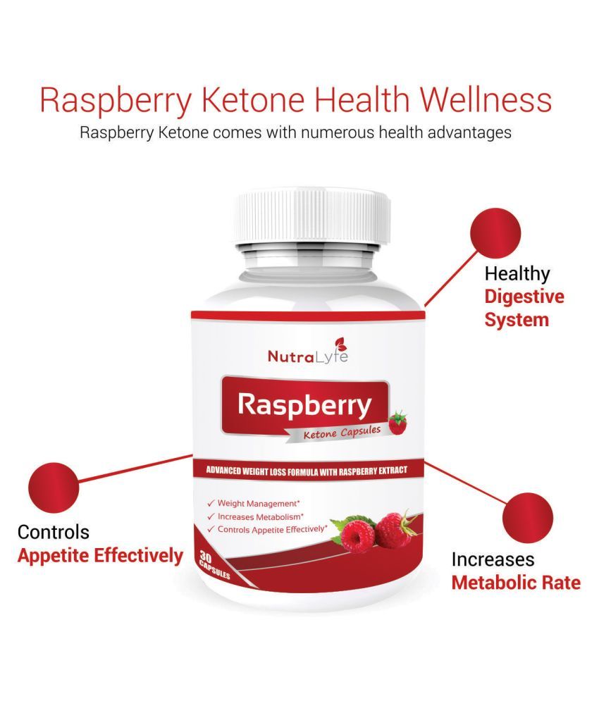 Nutralyfe Raspberry Ketone Extract 800 Mg Capsules 180 no.s Unflavoured