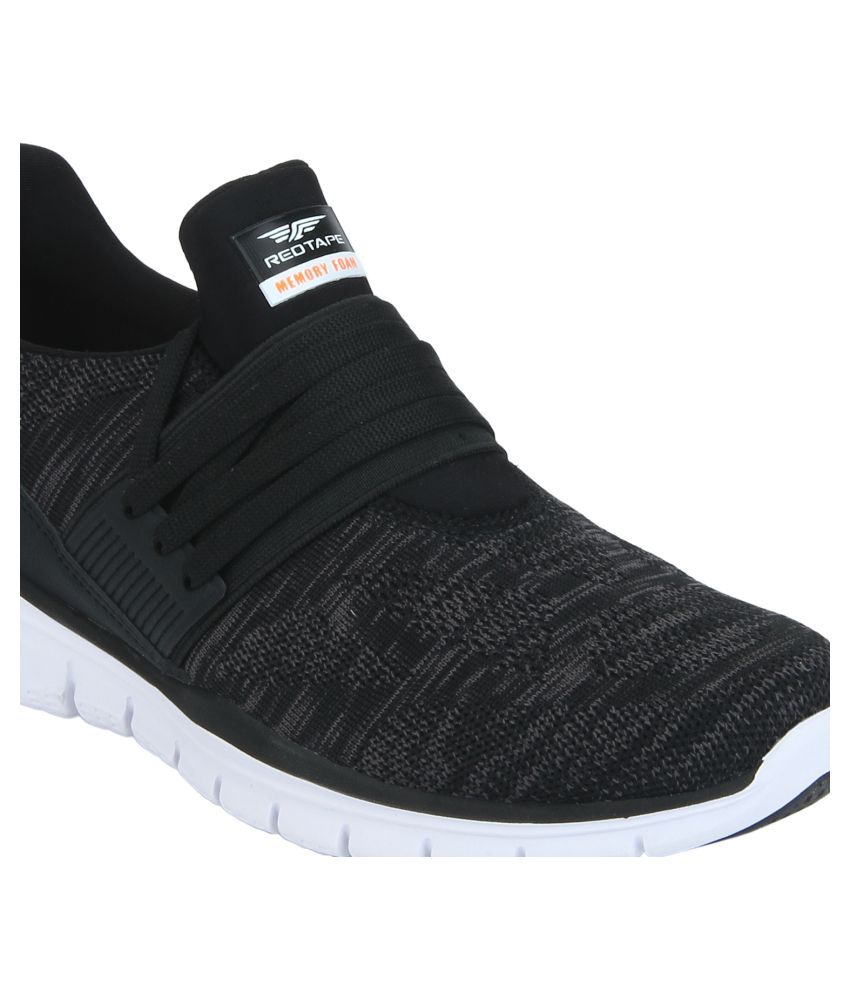 red tape men's black nordic walking shoes