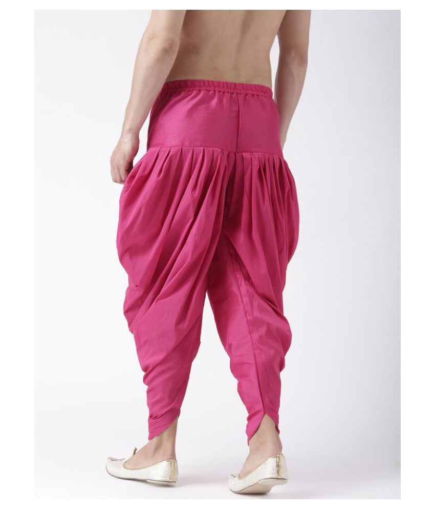 pink shirt and dhoti