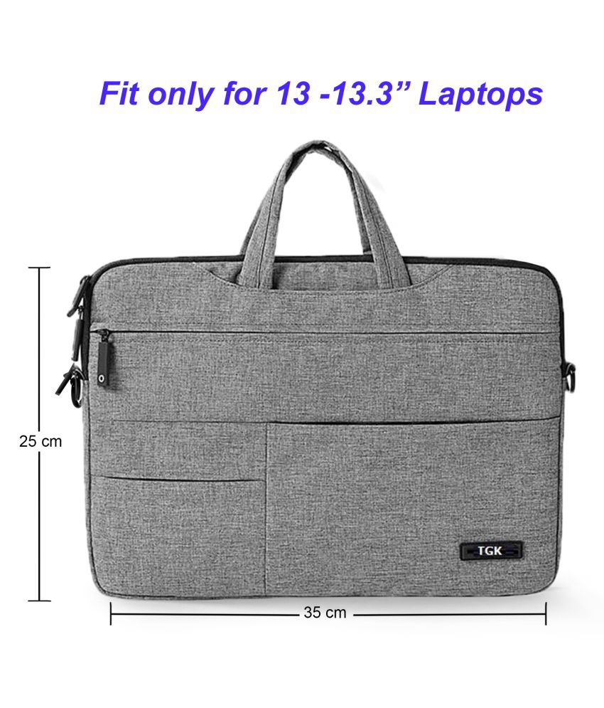 TGK Dell XPS Laptop Bag Grey Synthetic Office Bag - Buy TGK Dell XPS ...