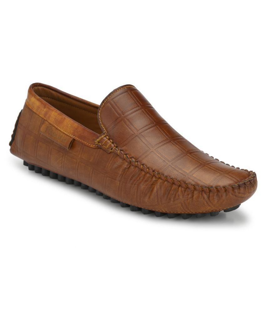 tan flat loafers
