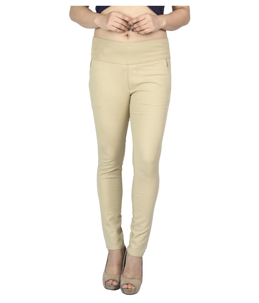     			FCK-3 Cotton Lycra Jeggings - Brown