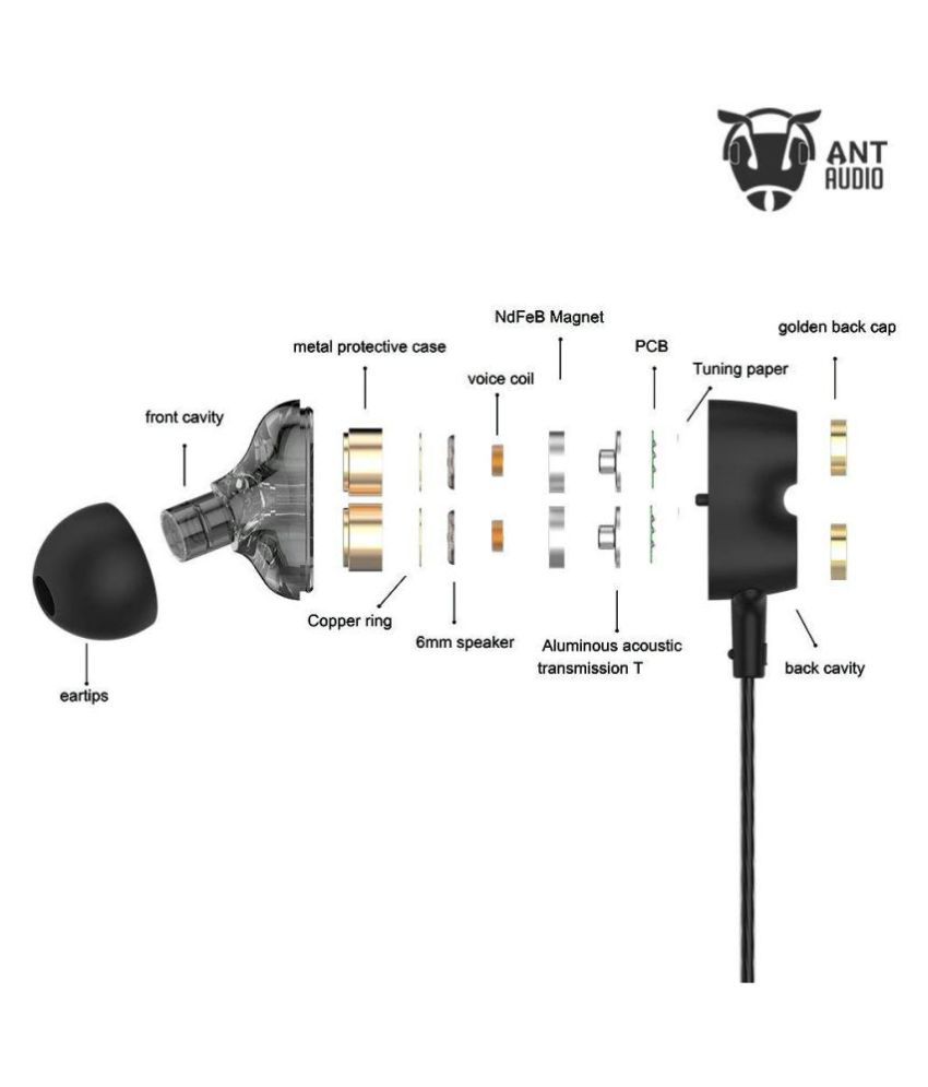 ant dual driver earphones