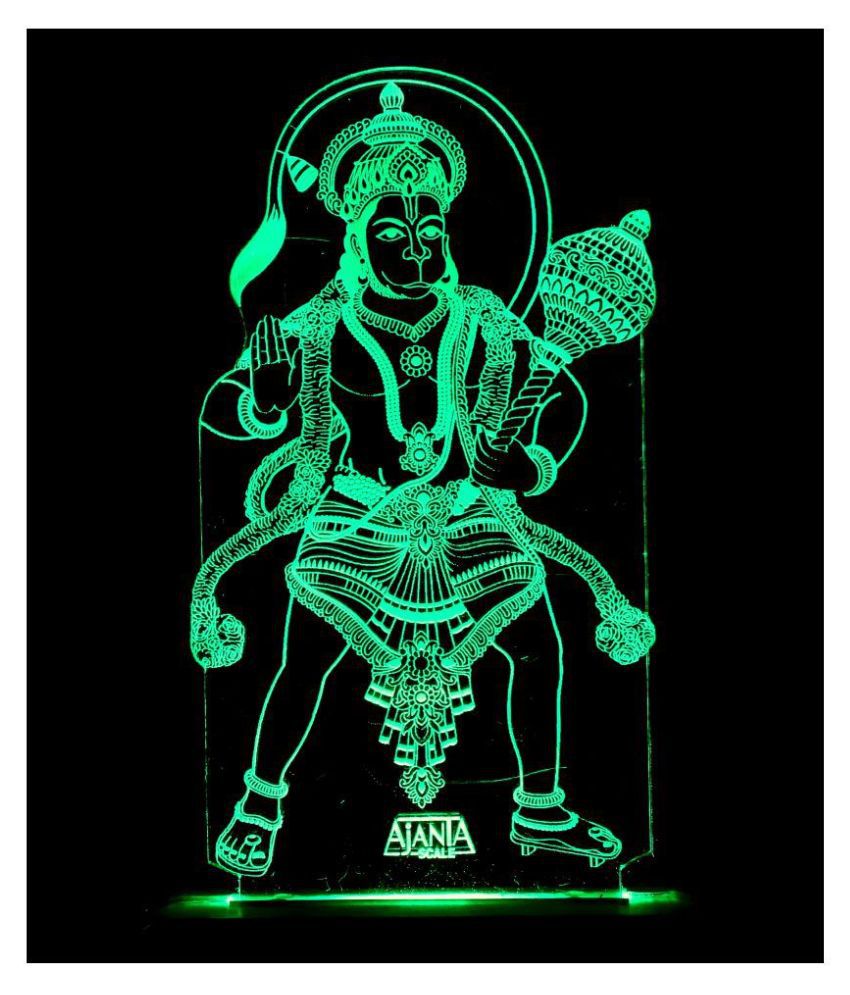    			SUPER AJANTA Lord Hanumanji Pavanputra Anjaniputra Balaji 2009 Night Lamp Multi - Pack of 1