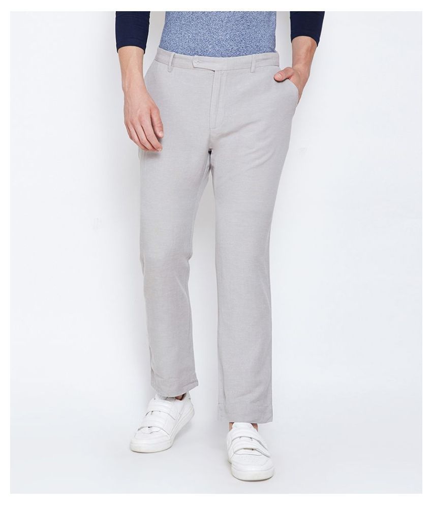 grey pleated trousers mens