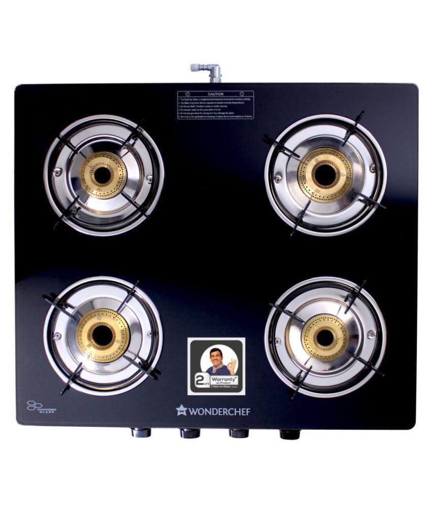 wonderchef ultima glass gas stove 3 burner
