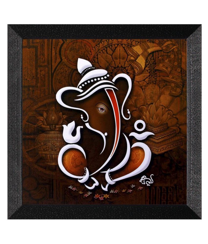 Ritwika's Floral Art Lord Ganesha MatteTextured Frame