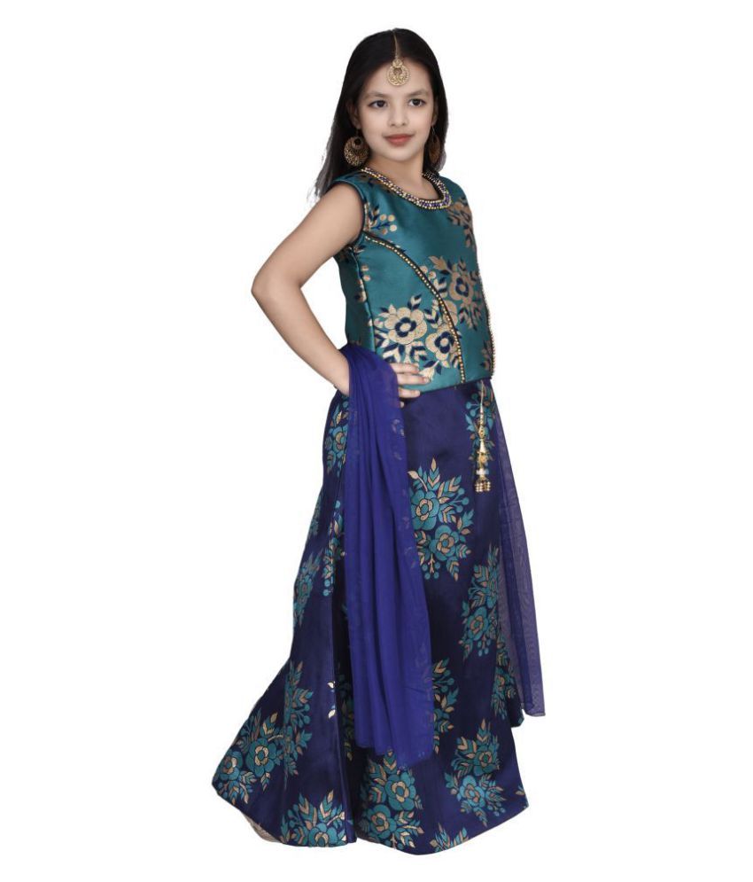 sky green lehenga