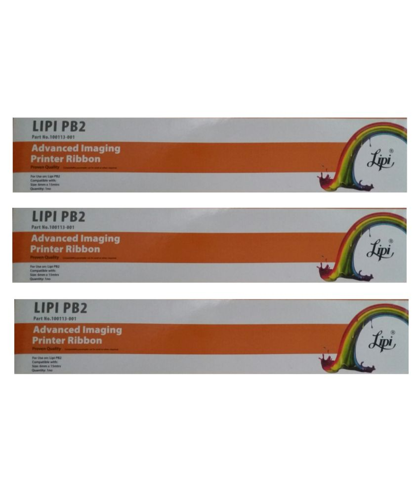 HV INFOTECH Pack of 3 Ribbons for LIPI 