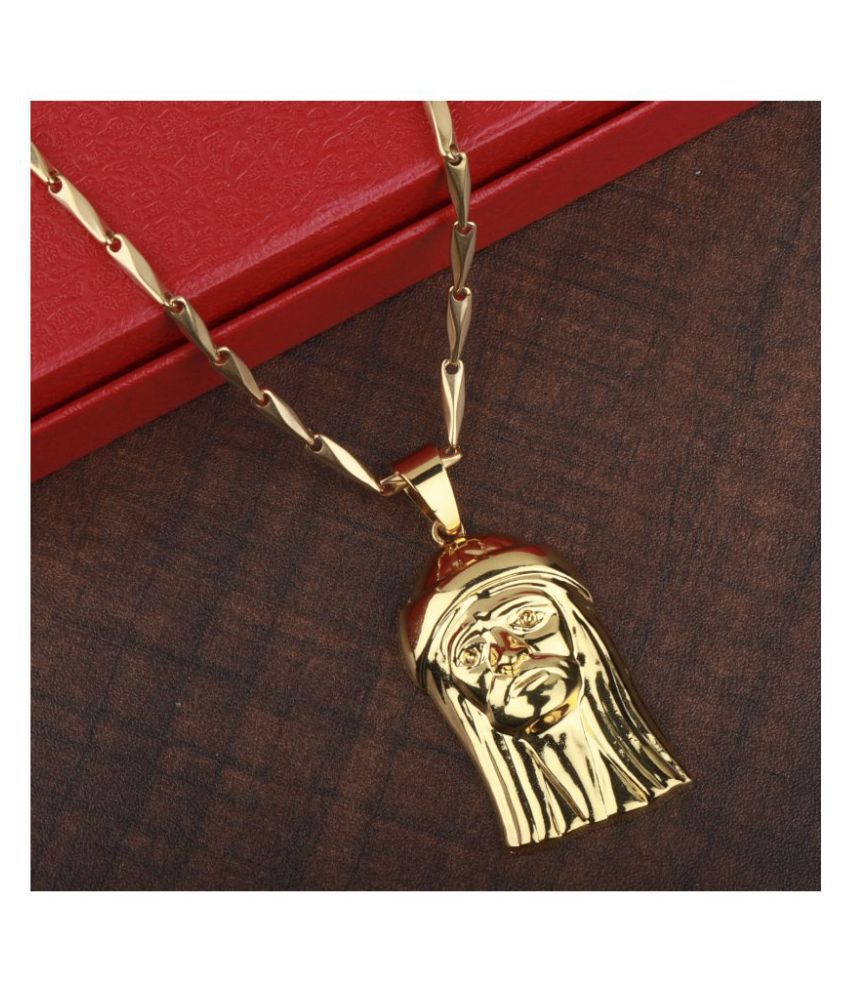     			Silver Shine Gold plated Chain With Pendant For Men and boy.