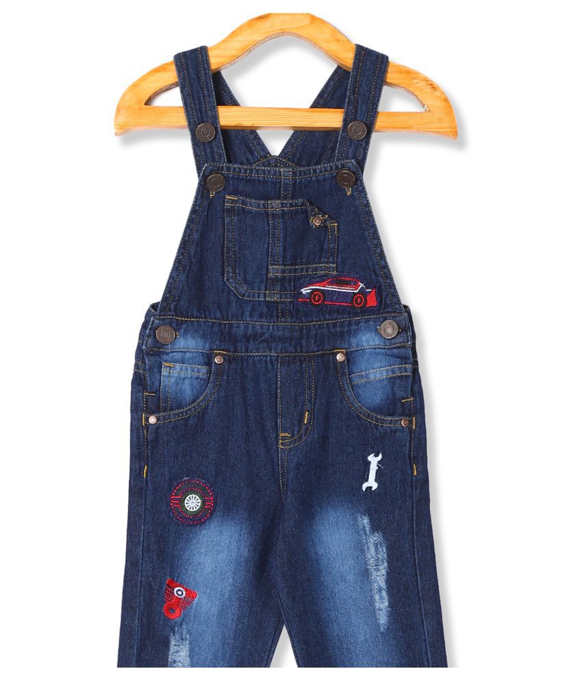 Donuts - Blue Denim Dungaree Sets For Baby Boy ( Pack of 1 ) - Buy ...
