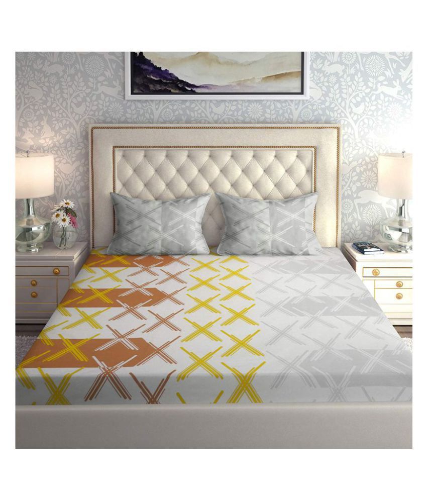 Raymond Cotton Double Bedsheet with 2 Pillow Covers Buy Raymond Cotton Double Bedsheet with 2