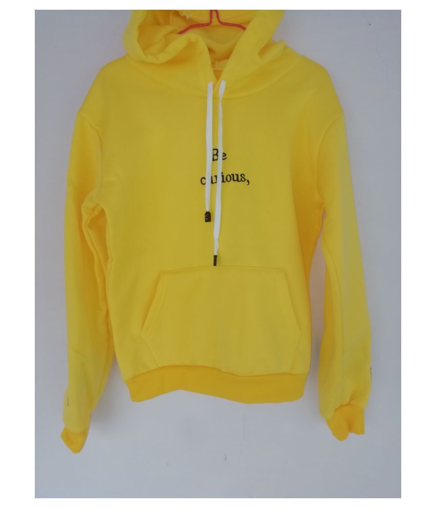 yellow hooded sweatshirt women's