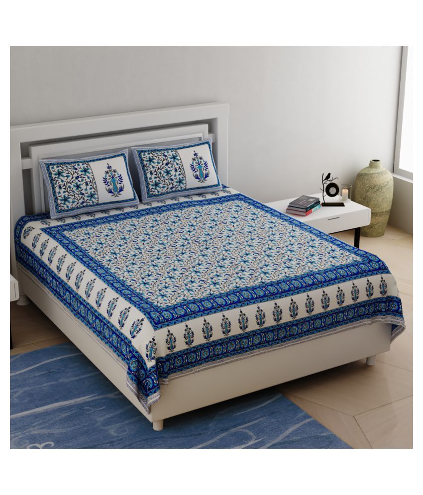 Quilt 'N' RAZAI Cotton Double Bedsheet with 2 Pillow Covers - Buy Quilt ...