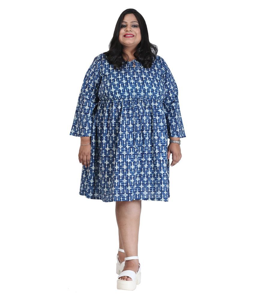 ASQUAR CLOTHING Cotton Blue Regular Dress - Buy ASQUAR CLOTHING Cotton ...