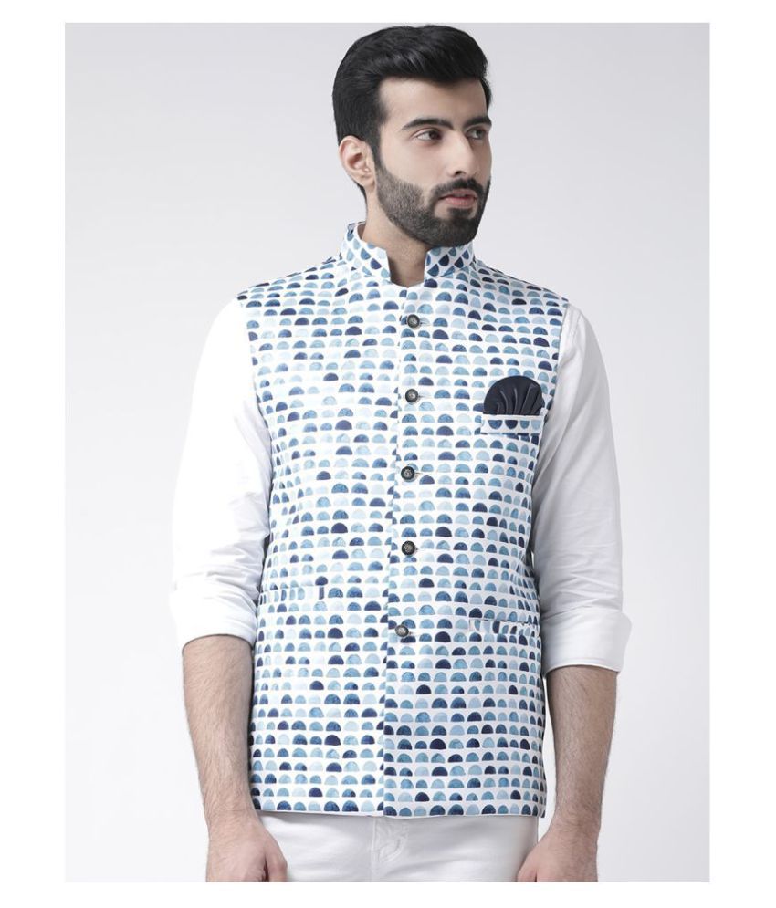     			Hangup Multi Cotton Blend Nehru Jacket