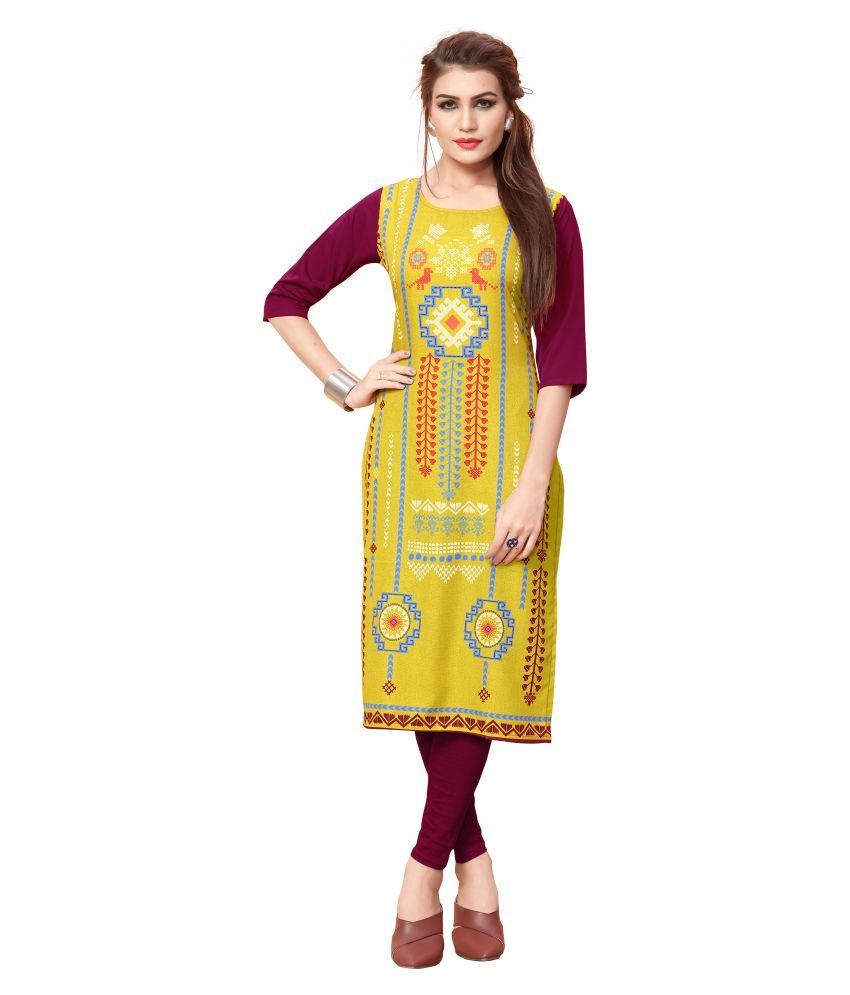     			DSK STUDIO Multicolor Crepe Straight Kurti