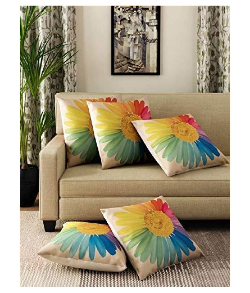     			Jdx Set of 5 Polyester Cushion Covers 40X40 cm (16X16)