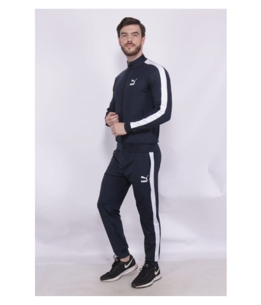 navy blue puma tracksuit