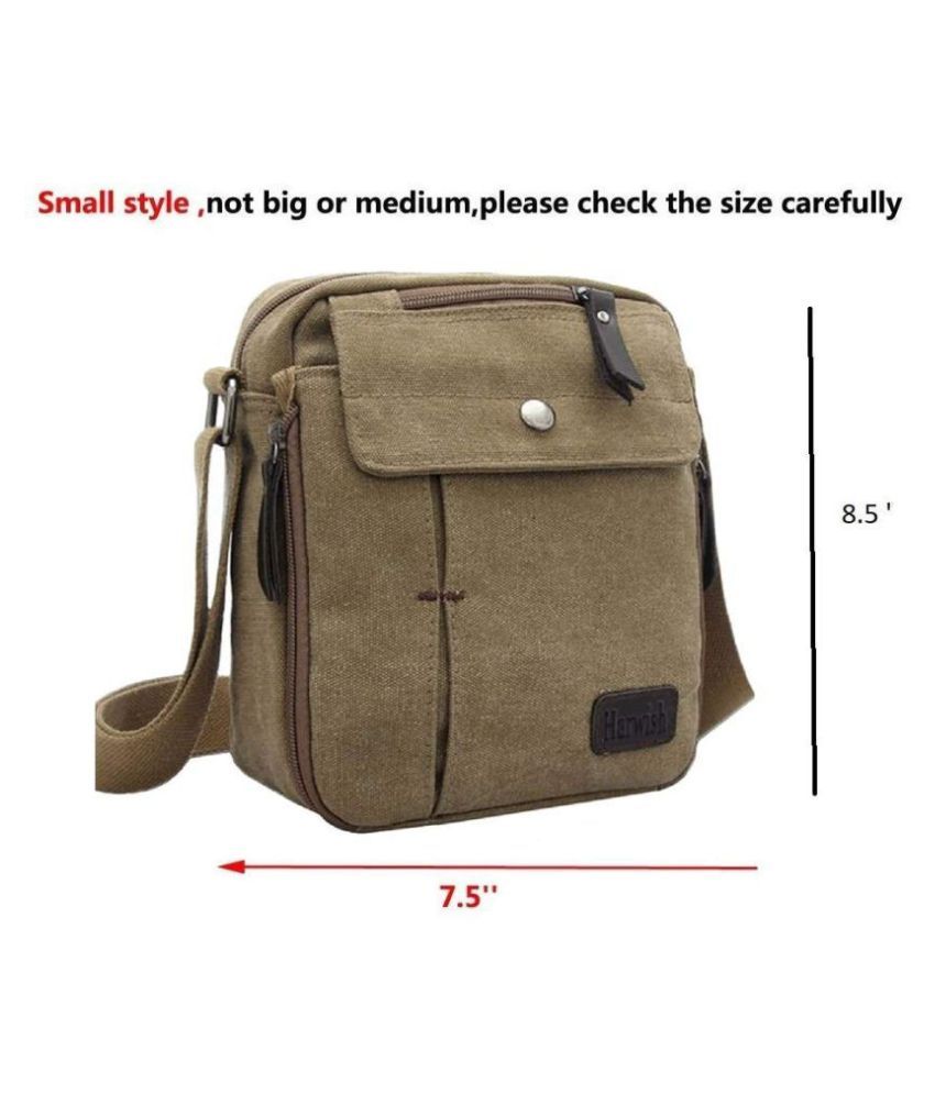 Unisex Travel 5 Colours Work Canvas /'Small Messenger/' Style Shoulder Bag