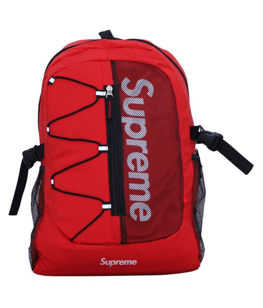 supreme red backpack price